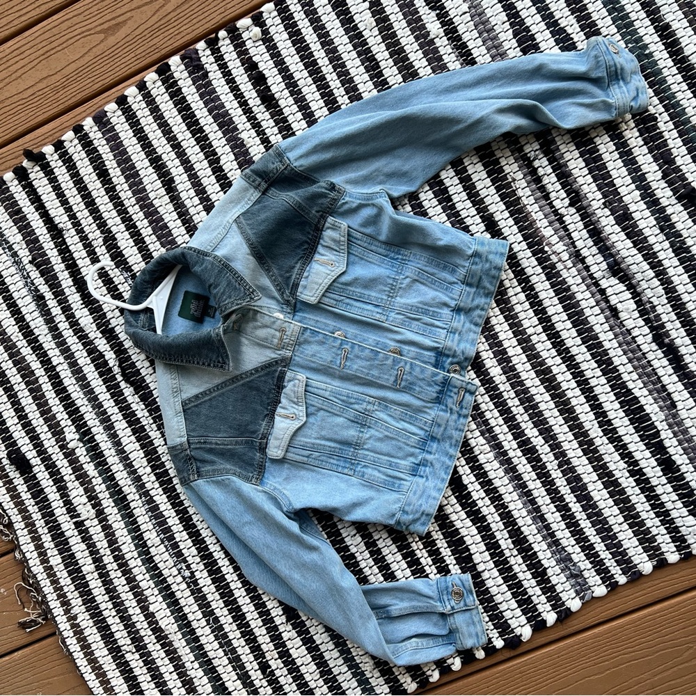 multi tone jean jacket